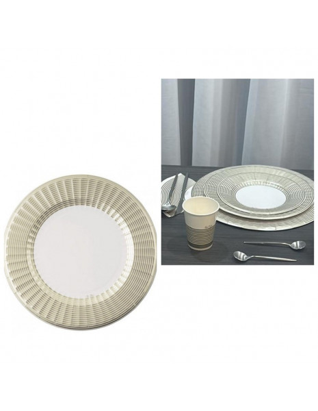 PIATTI PZ 8 ELEGANCE CHAMPAGNE CM 21