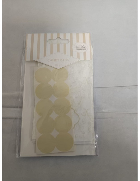 SACCHETTI IN CARTA 8X14CM AVORIO 