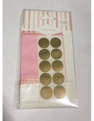 SACCHETTI ROSA/ORO cm8x14...