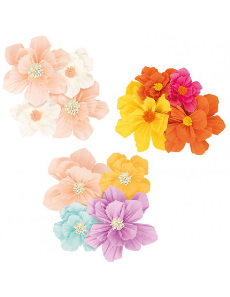 PZ 4 FIORI IN CARTA COLORI ASSOIRTITI...