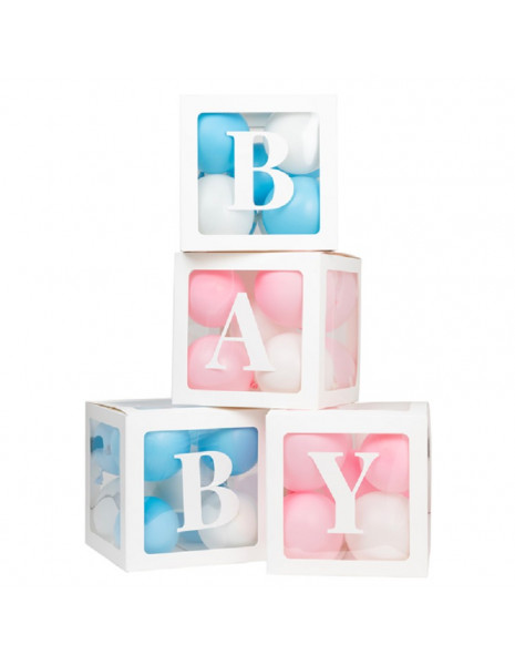 SET 4 SCATOLE X PALLONCINI CM 30X30 +...