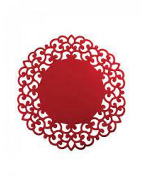 SOTTOPIATTI CM 33 ROSSO SATIN LASER PZ 4