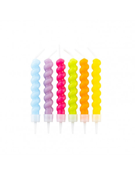 CANDELE A SPIRALE COLORE ASS. 0,6X6