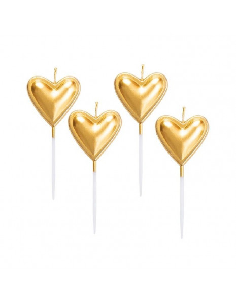 CANDELINE 5 CUORE ORO