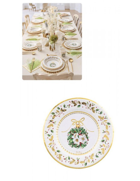 PIATTI MAGIA DEL NATALE cm 21 pz 8