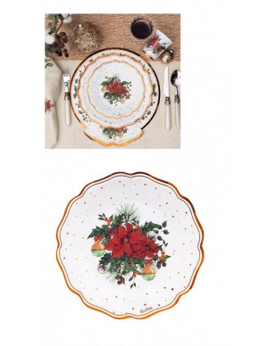 PIATTI cm 27 JOIE DE NOEL PZ 8