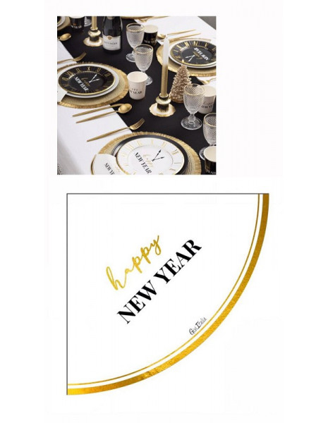 TOVAGLIOLI 33X33 HAPPY NEW YEAR WHITE...