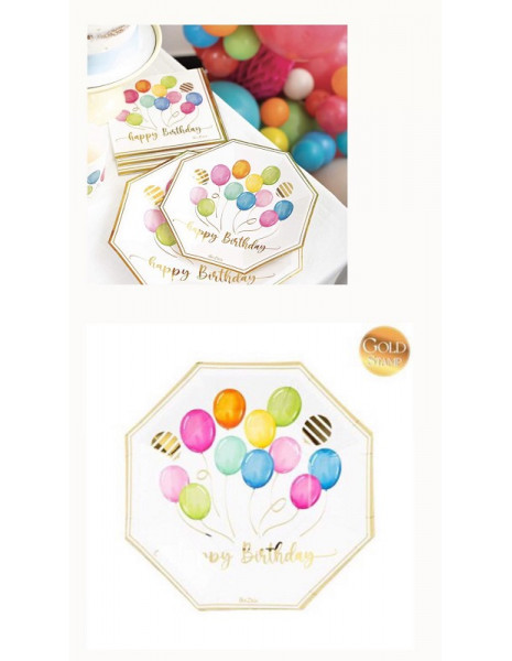 PIATTI BIRTHDAY BALLOONS CM 20 PZ 8