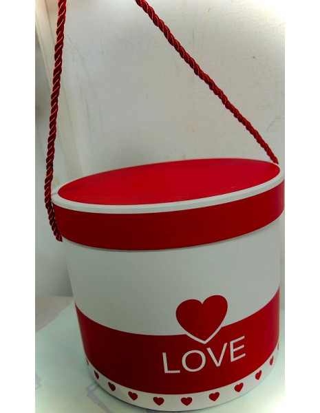 SCATOLA LOVE ROSSA E BIANCA 15XH14