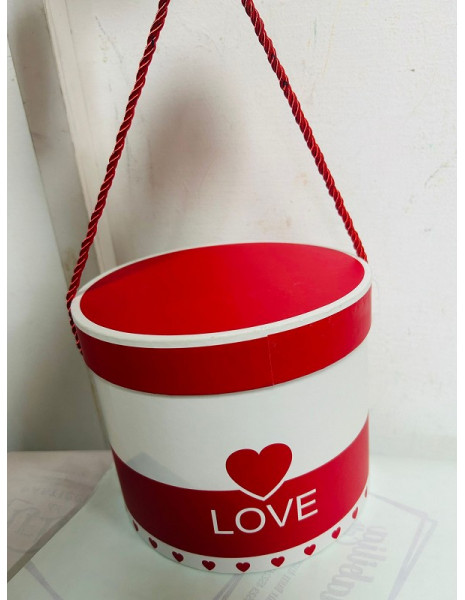 SCATOLA LOVE ROSSA E BIANCA 18XH15