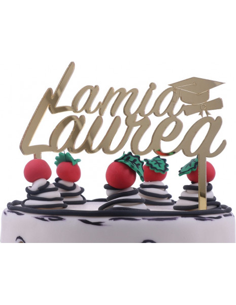 CAKE TOPPER IN PLEX LA MIA LAUREA ORO