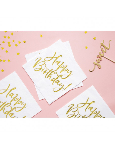 TOVAGLIOLI 33X33 HAPPY BIRTHDAY ORO...