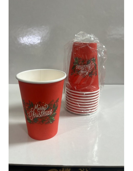BICCHIERE IN CARTA ROSSO MERRY...