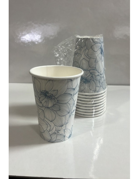 BICCHIERE IN CARTA FIORE BLU DA 200ML...