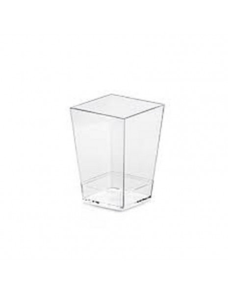BICCHIERE KUBIK 4X4CM PZ 50 TRASPARENTE