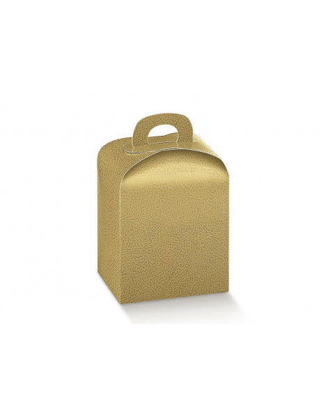 SCATOLA PANETTONCINO 10X10X10 ORO