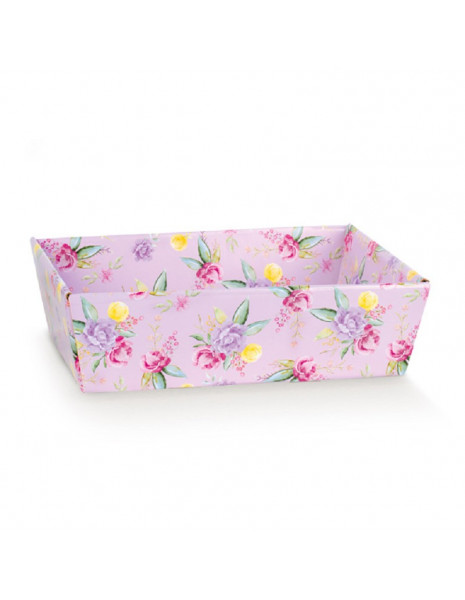 CESTO 400X300X115 LILLA FLOWERS
