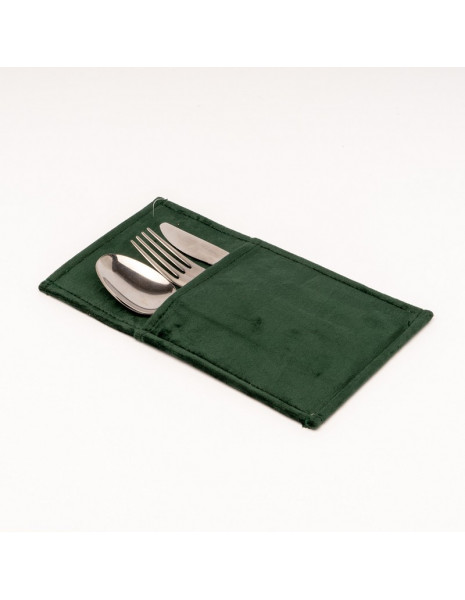 PORTAPOSATE VELLUTO VERDE CM13X24
