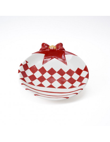 PIATTO SFERA 28X25CM ROSSA