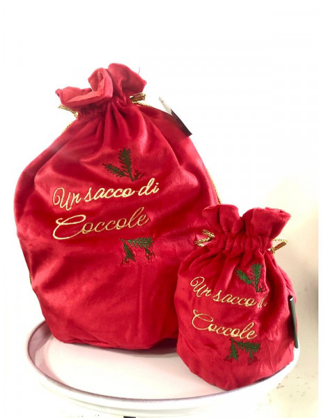 SACCHETTO DI VELLUTO CM10X17 ROSSO
