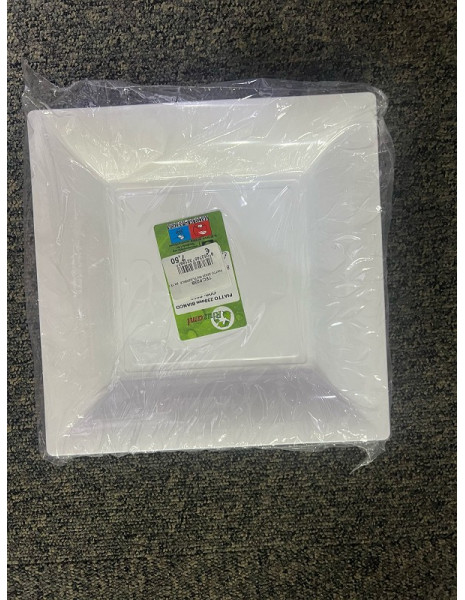 PIATTO 23X23 RIUTILIZZABILE pz 12 BIANCO