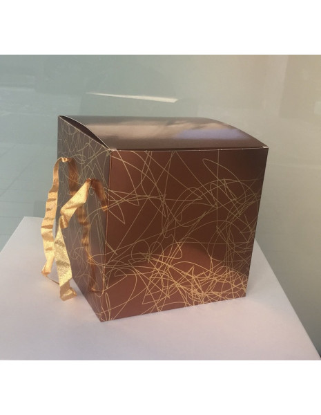 SCATOLA PANETTONE GRAFFIO RAME/ORO 23