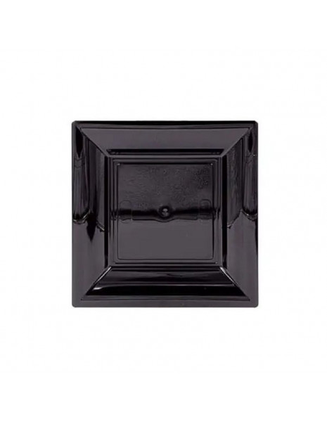 PIATTO 23X23 RIUTILIZZABILE pz.12 NERO