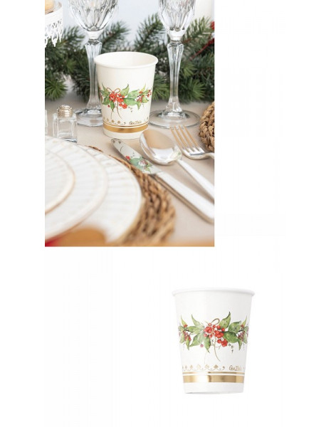 BICCHIERE 250cc GOLD GARLAND PZ 8