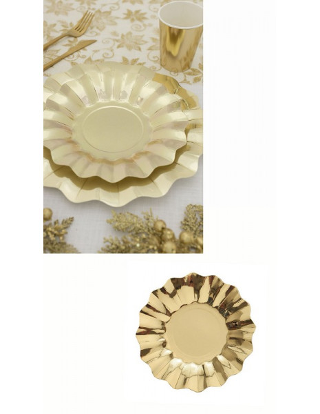 PIATTI NEW SHAPE CM 21 ORO pz 8