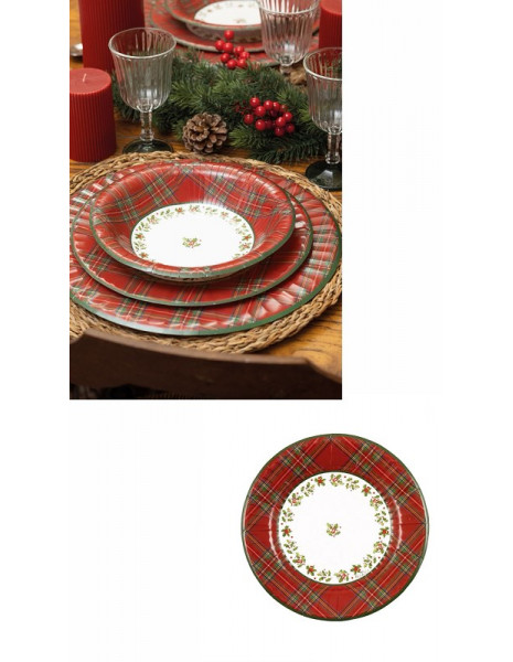 PIATTI CM 21 SCOTTISCH CHRISTMAS PZ 8