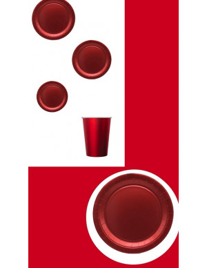 PIATTO IN CARTA CM 27 ROSSO...