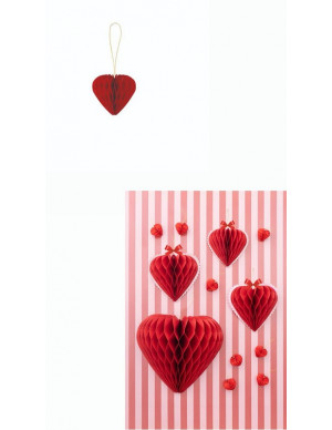 PZ 4 CUORI IN CARTA ROSSI CM6